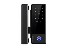 Cerradura electrónica KR71 para hoteles con apertura por Bluetooth, código numérico, tarjeta Mifare y huella dactilar.