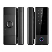 KR71 Sistema de Control de Acceso Inteligente para Hoteles Detalle de la cerradura electrónica KR71 con teclado táctil y sistema de apertura inteligente para hoteles.